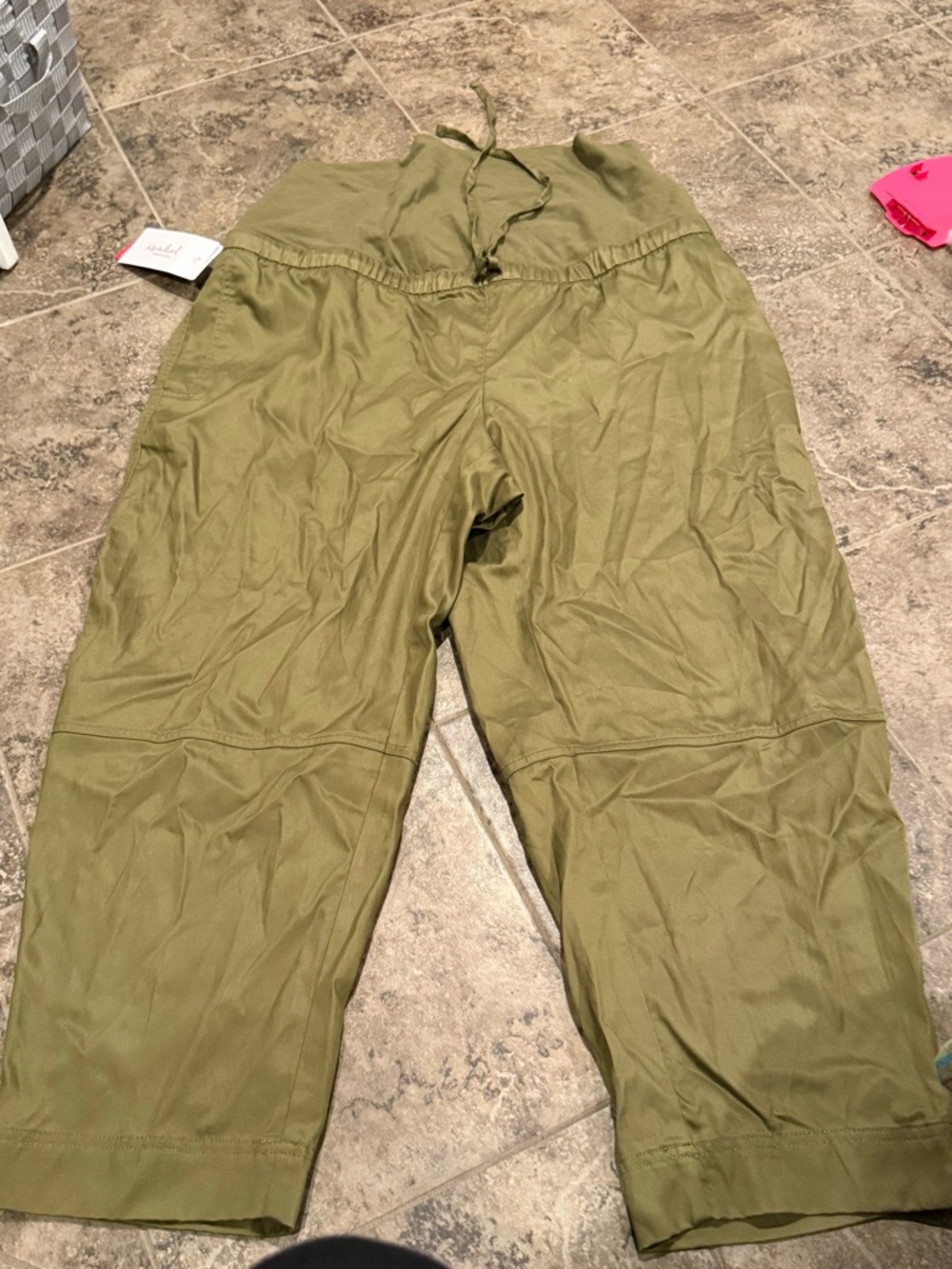 ❤️‍🔥Olive Green Lightweight Drawstring maternity Pants